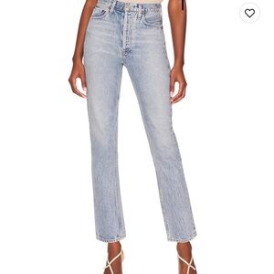 Agolde Riley High Rise Straight Crop Jeans
